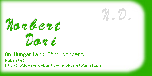 norbert dori business card