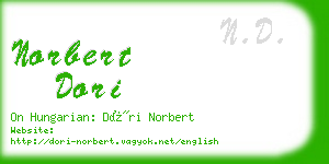 norbert dori business card